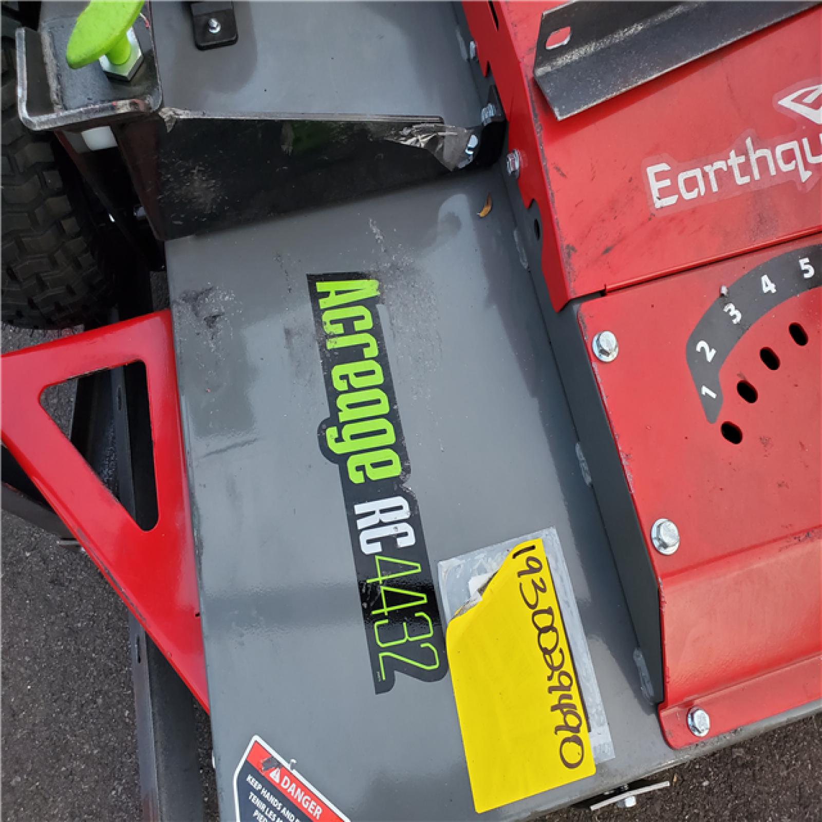 Phoenix Location Good Condition Earthquake 500 cc Briggs & Stratton Acreage Tow-Behind Rough Cut Mower with 44 in. Steel Cutting Deck and Tool-Less Offset Tow Bar