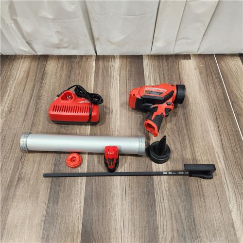 AS IS M12 12V Lithium-ion Cordless 20 Oz. Aluminum Barrel Adhesive and Caulk Gun Kit with (1) 1.5Ah Battery & Charger