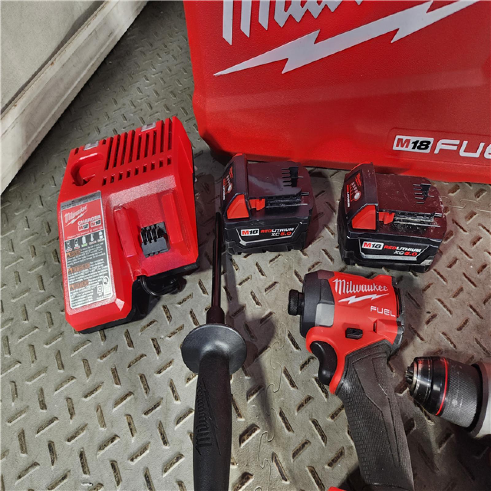 HOUSTON LOCATION - AS-IS M18 FUEL 18V Lithium-Ion Brushless Cordless Hammer Drill and Impact Driver Combo Kit (2-Tool) with 2 Batteries