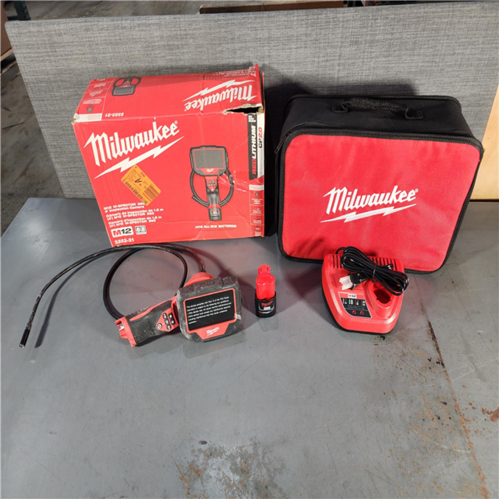 HOUSTON LOCATION - AS-IS M12 12V Lithium-Ion Cordless M-SPECTOR 360-Degree 4 Ft. Inspection Camera Kit