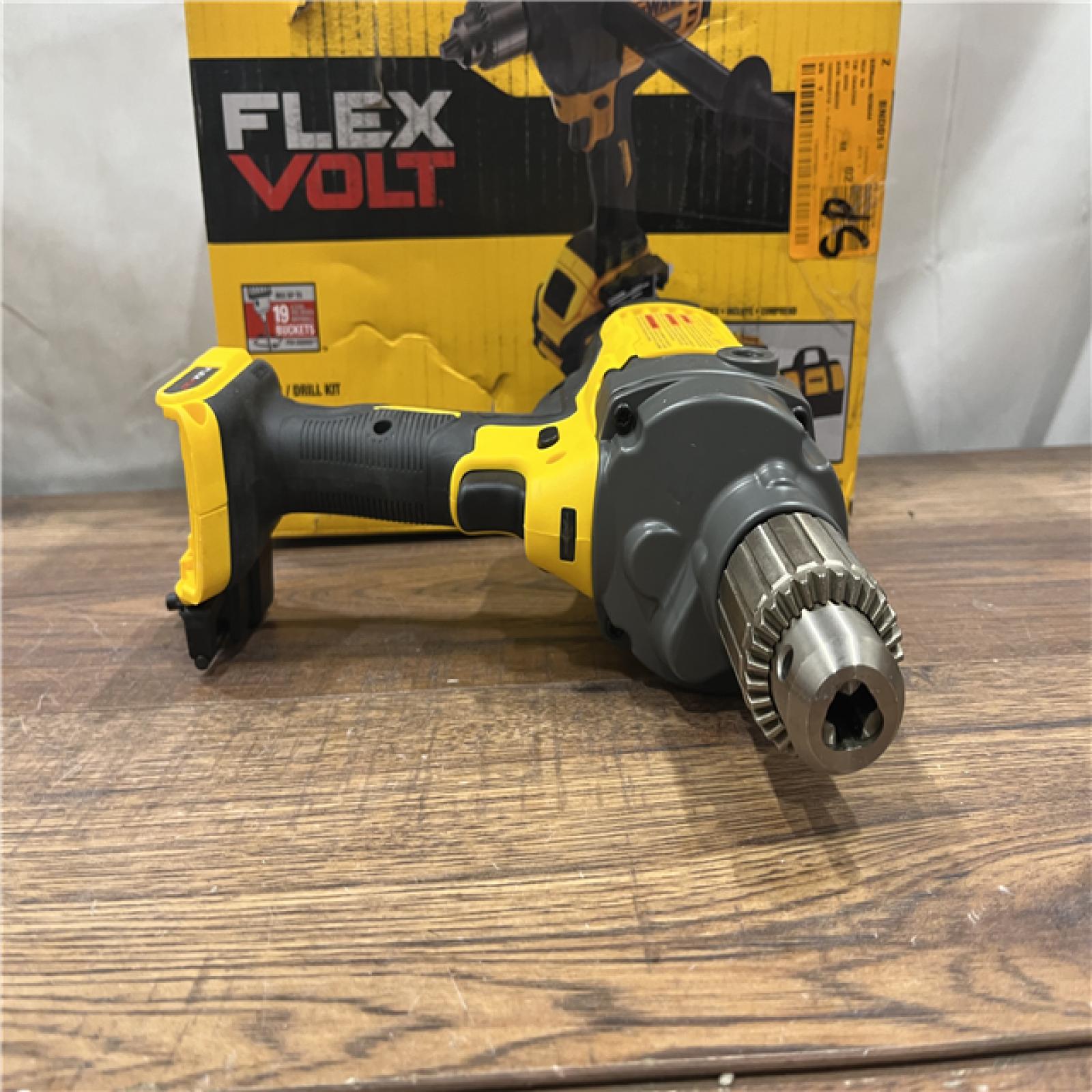 AS-IS DEWALT FLEXVOLT 60V MAX Cordless Brushless 1/2 in. Concrete Mud Mixer/Drill with E-Clutch and (1) FLEXVOLT 6.0Ah Battery