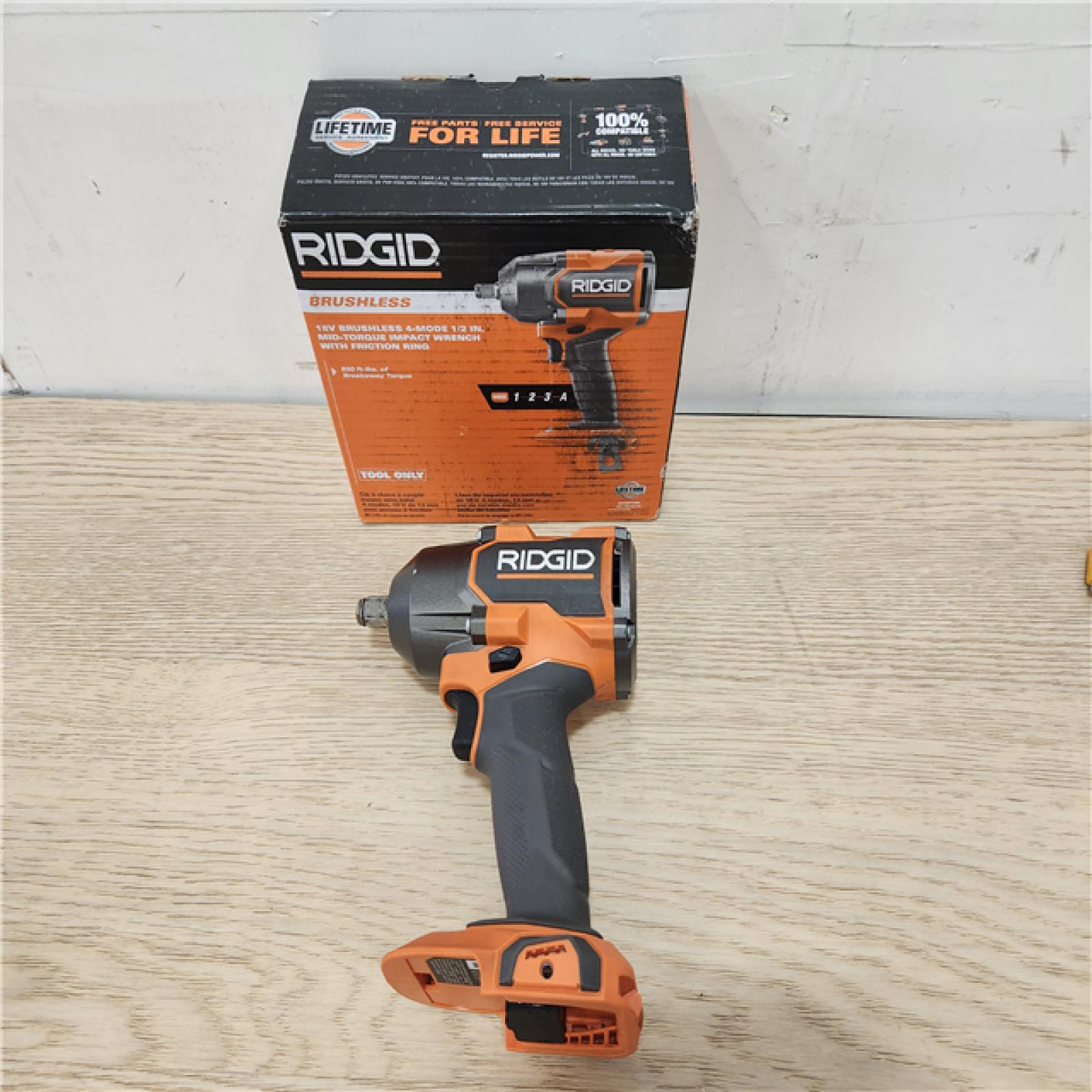 Phoenix Location RIDGID 18V Brushless Cordless 4-Mode 1/2 in. Mid-Torque Impact Wrench with Friction Ring (Tool Only) R86012B