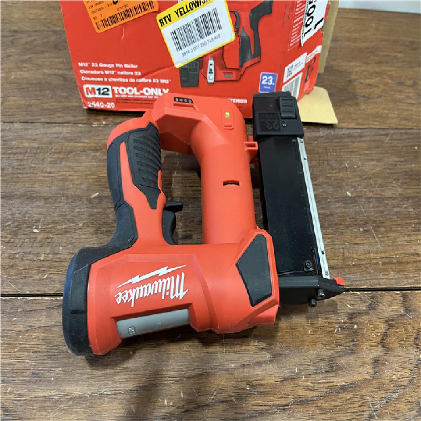 AS-ISMilwaukee 2540-20 12V 23 Gauge Cordless Pin Nailer (Tool Only)