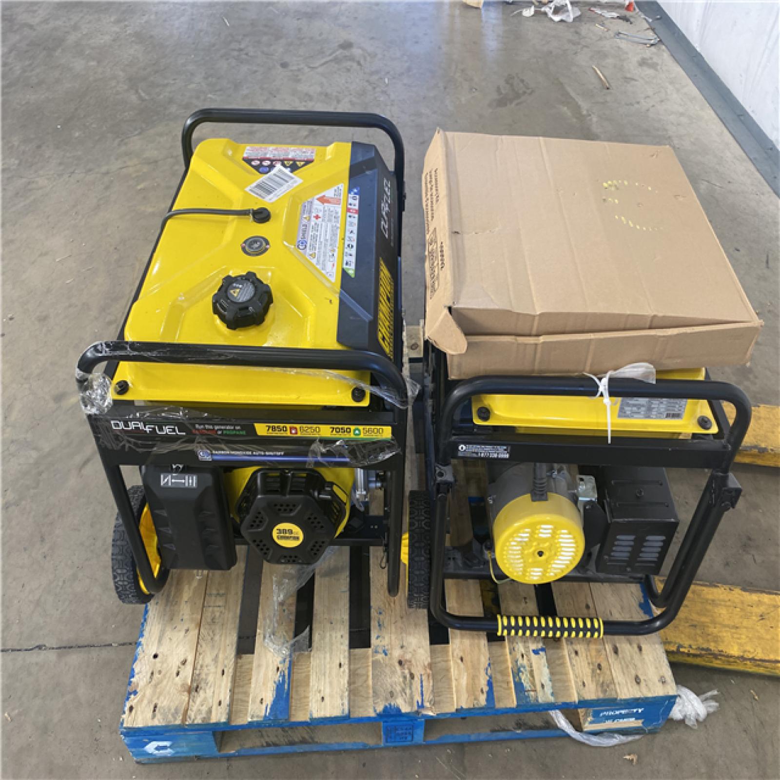 Houston Location - AS-IS (2Qty) Champion Dual Fuel 7,850 Starting Watts 6,250 Running Watts Generator