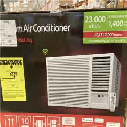 DALLAS LOCATION - LG 23,000 BTU 230/208V Window Air Conditioner Cools 1400 Sq. Ft. with Heater, Wi-Fi Enabled and Dehumidifier in White