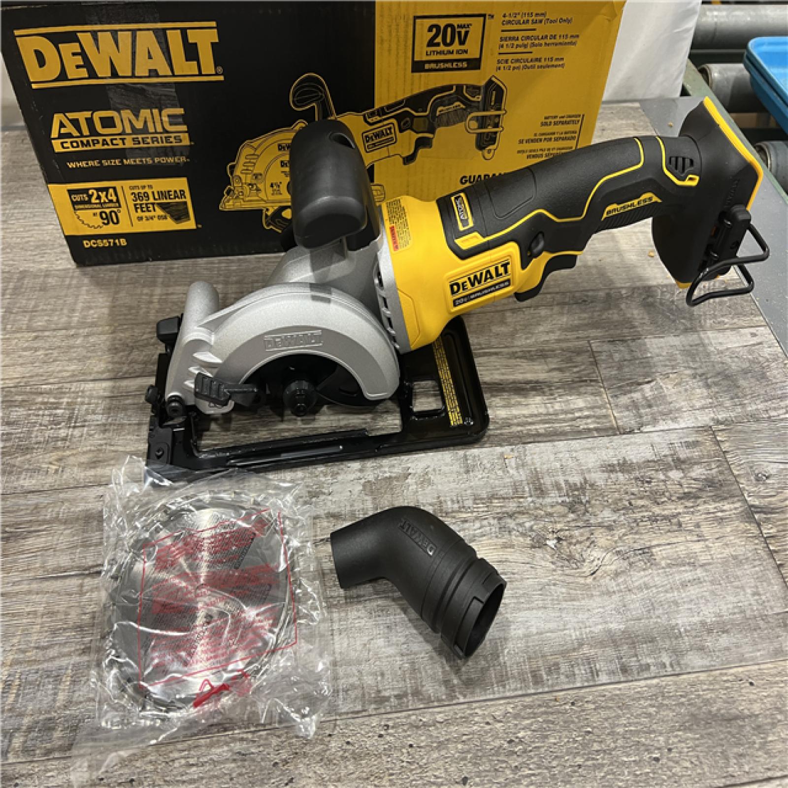 AS-IS DEWALT ATOMIC 20V MAX Cordless Brushless 4-1/2 in. Circular Saw (Tool Only)