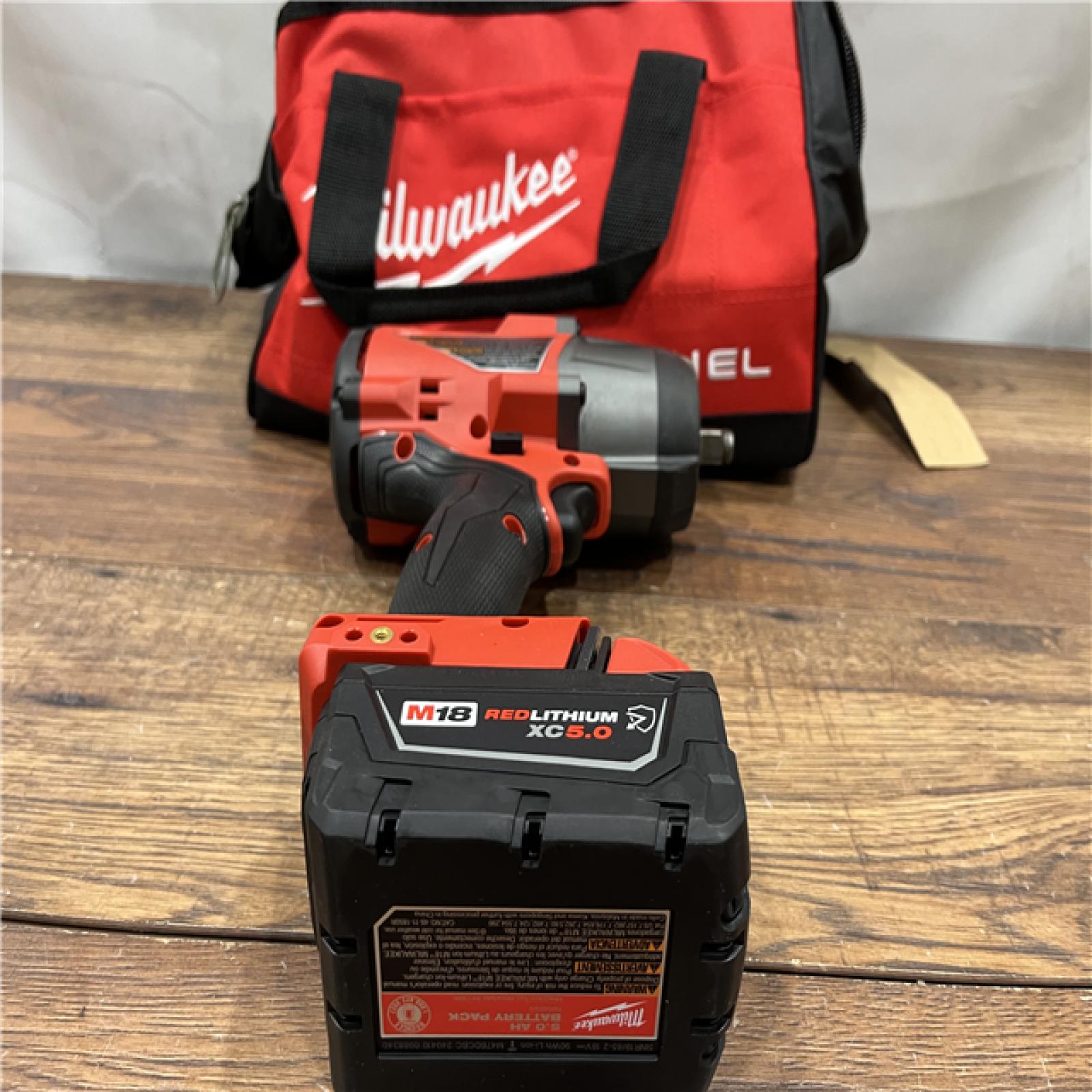 AS IS Milwaukee M18 1/2 in. Cordless Brushless High Torque Impact Wrench Kit (Battery & Charger)