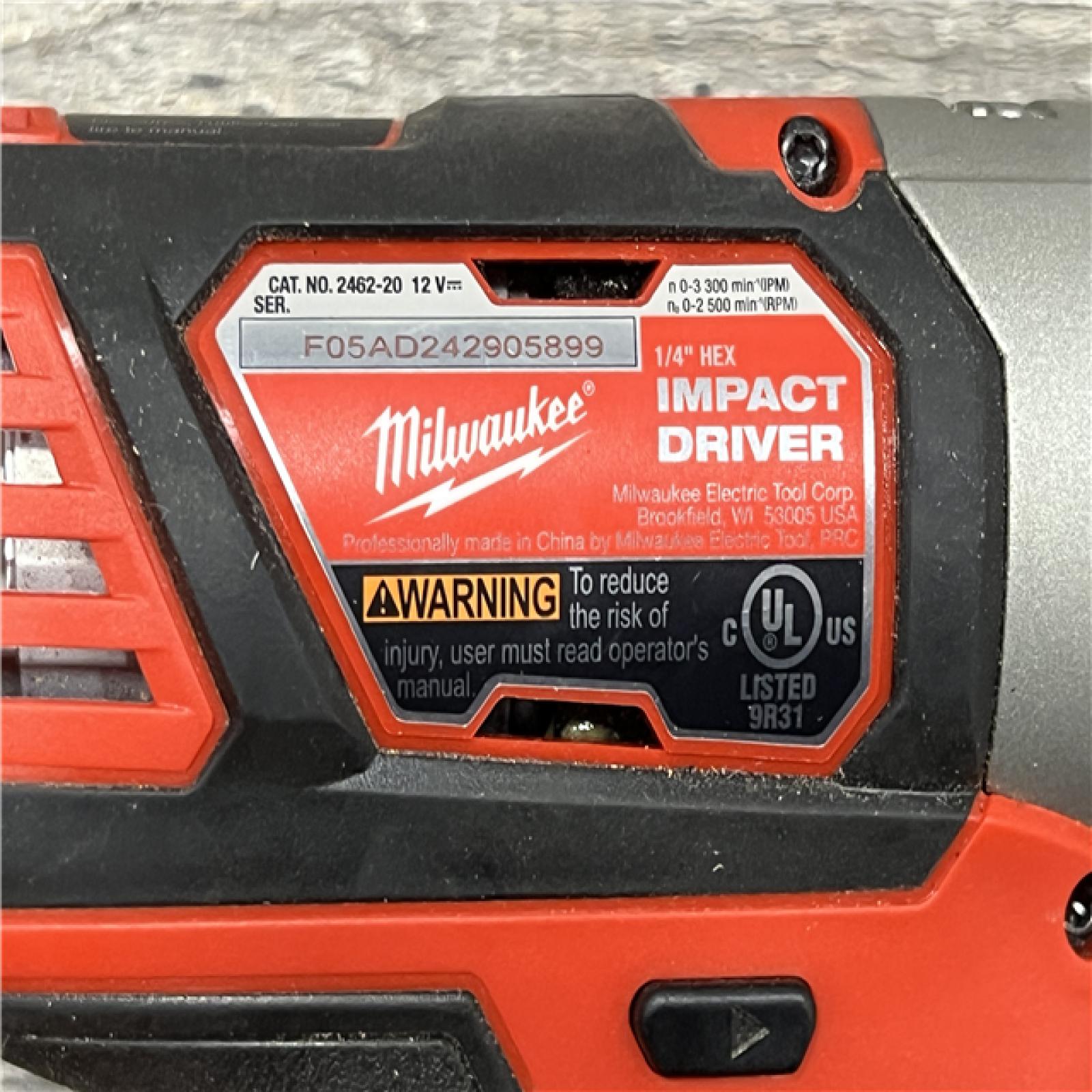 AS-IS MILWAUKEE M12 12V Lithium-Ion Cordless Combo Kit (5-Tool) with Two 1.5Ah Batteries, Charger & Tool Bag