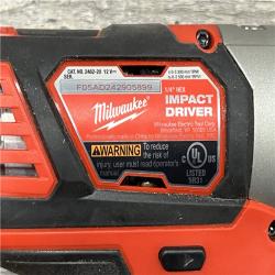 AS-IS MILWAUKEE M12 12V Lithium-Ion Cordless Combo Kit (5-Tool) with Two 1.5Ah Batteries, Charger & Tool Bag