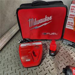 HOUSTON LOCATION - AS-IS (APPEARS LIKE NEW) Milwaukee M12 FUEL 12-Volt Lithium-Ion Brushless Cordless 1/4 in. Hex Impact Driver Compact Kit