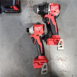 HOUSTON LOCATION - AS-IS M18 18V Lithium-Ion Brushless Cordless Compact Drill/Impact Combo Kit (2-Tool) W/(2) 2.0 Ah Batteries, Charger & Bag