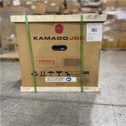 DALLAS LOCATION -  Kamado Joe Joe Jr. 13.5 in. Portable Charcoal Grill in Red with Cast Iron Cart, Heat Deflectors and Ash Tool