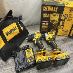 AS-IS DEWALT ATOMIC 20-Volt MAX Lithium-Ion Cordless Combo Kit (2-Tool) with (2) 2.0Ah Batteries, Charger and Bag