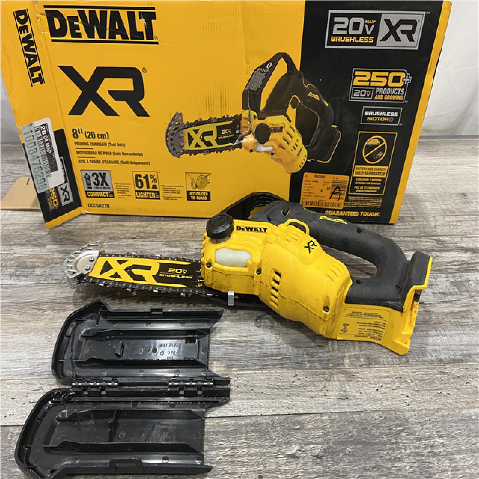 AS-IS DEWALT 20V MAX 8 in. Brushless Cordless Battery Powered Pruning Chainsaw (Tool Only)