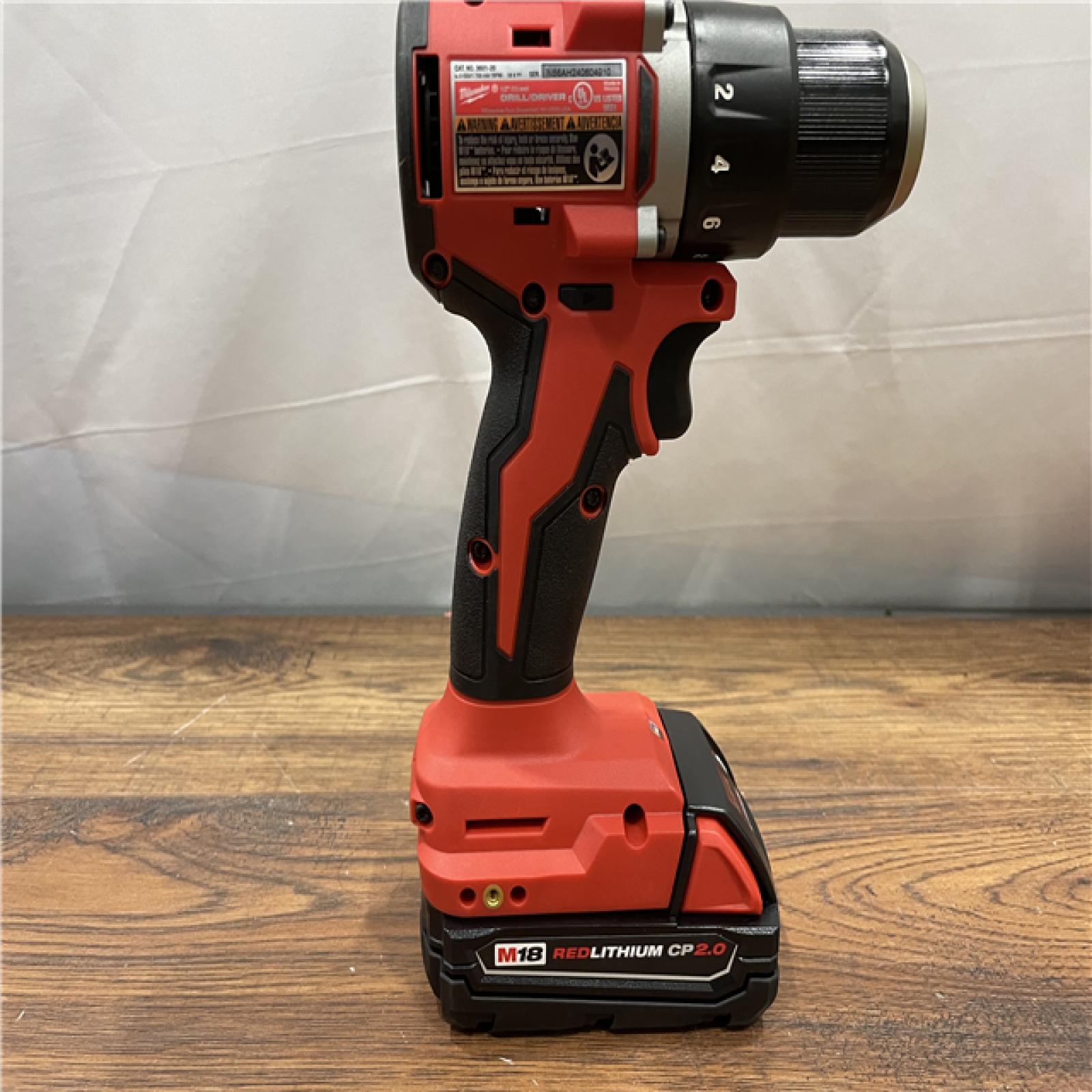 AS-IS Milwaukee M18 Compact Brushless Cordless 1/2 in. Drill/Driver Kit