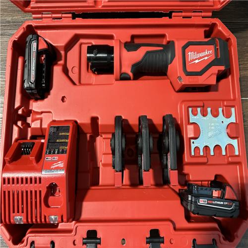 California AS-IS Milwaukee M18 Short Throw Press Tool Kit, includes (2) Batteries, Charger & Hard Case