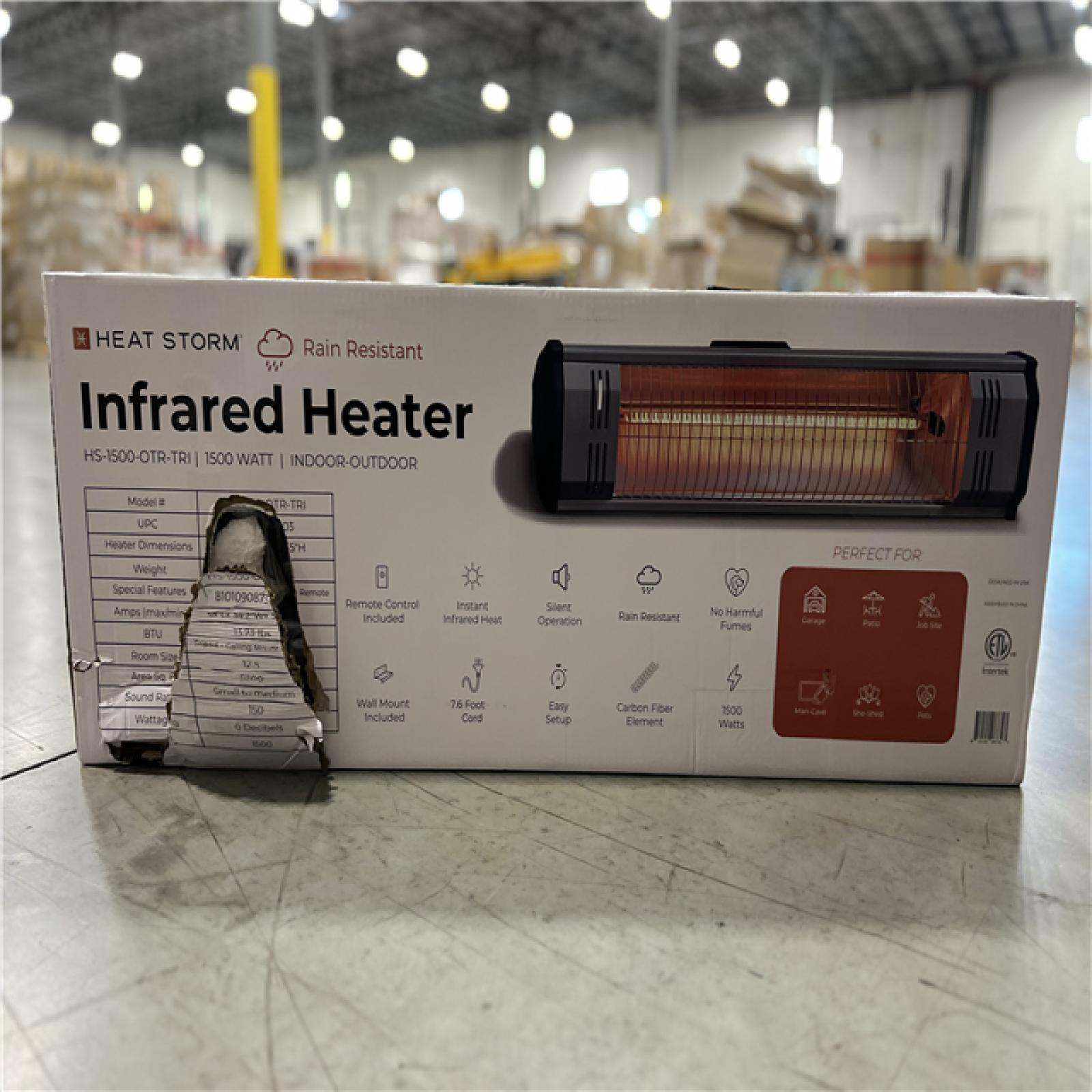 New Heat Storm Tradesman 1500 Watt Electric Outdoor Infrared Quartz Portable Space Heater 6327