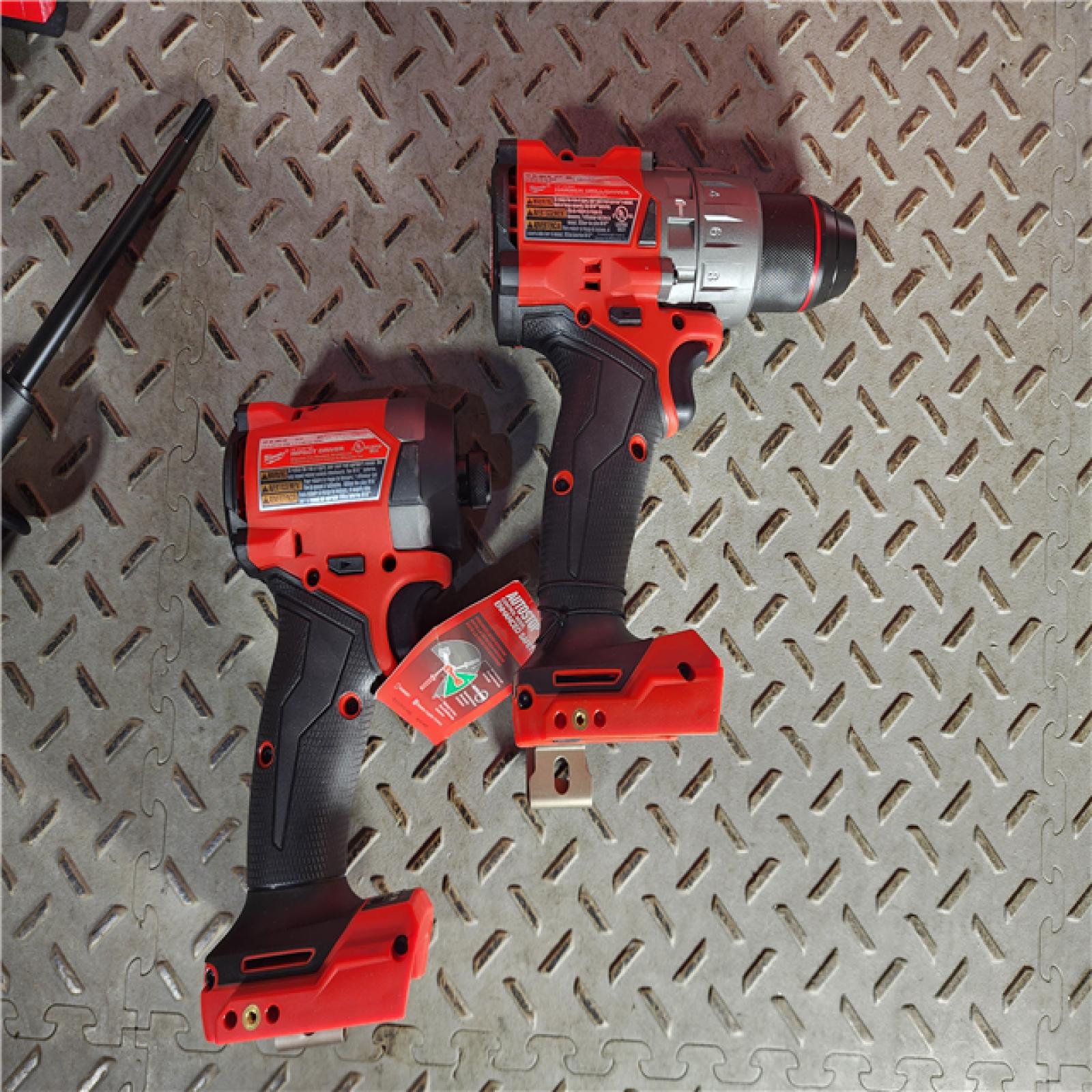 HOUSTON LOCATION - AS-IS (APPEARS LIKE NEW) Milwaukee M18 FUEL 18V Lithium-Ion Brushless Cordless Hammer Drill and Impact Driver Combo Kit (2-Tool) with 2 Batteries