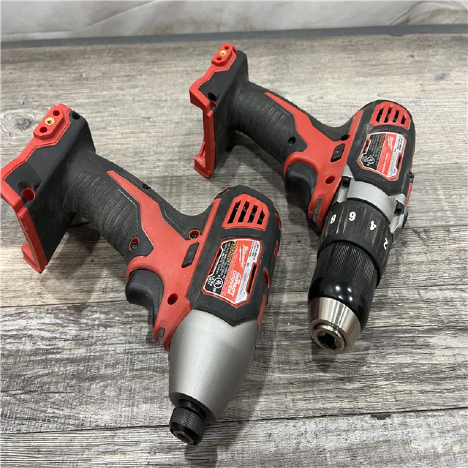 AS-IS Milwaukee M18 18V Cordless Brushed 2 Tool Drill/Driver and Impact Driver Kit