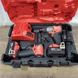 AS-IS Milwaukee M18 FUEL 18V Lithium-Ion Brushless Cordless Hammer Drill and Impact Driver Combo Kit (2-Tool) with 2 Batteries