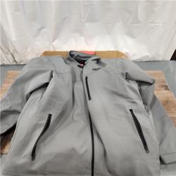 AS-IS Men's 2X-Large M12 12V Lithium-Ion Cordless TOUGHSHELL Gray Heated Jacket with (1) 3.0 Ah Battery and Charger