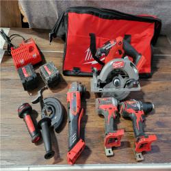 CALIFORNIA PARTIAL MILWAUKEE M18 5-TOOL COMBO KIT (2 Batteries, 1 Charger, and Bag Included)