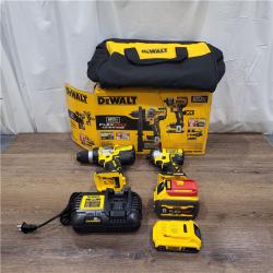 AS-IS 20V MAX Cordless Brushless Hammer Drill/Driver 2 Tool Combo Kit with FLEXVOLT ADVANTAGE