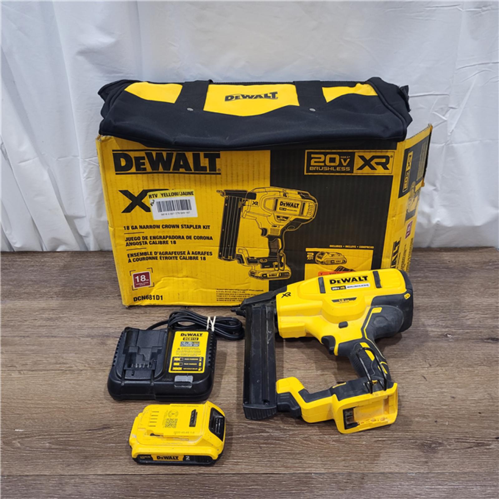 AS-IS  DEWALT DCN681D1 20V 18Ga Stapler Kit