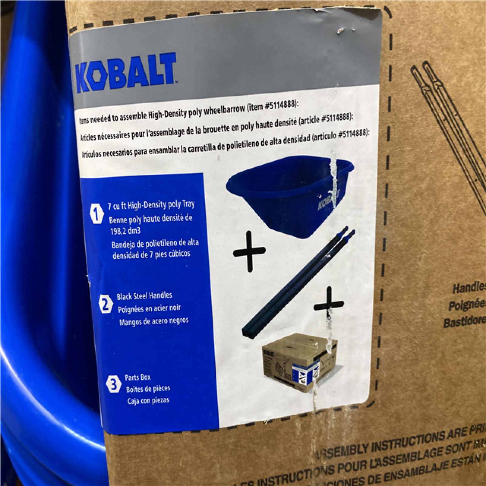 DALLAS LOCATION - Kobalt 7-cu ft 2 Wheel High-density Poly Push Wheelbarrow PALLET -(6 UNITS)