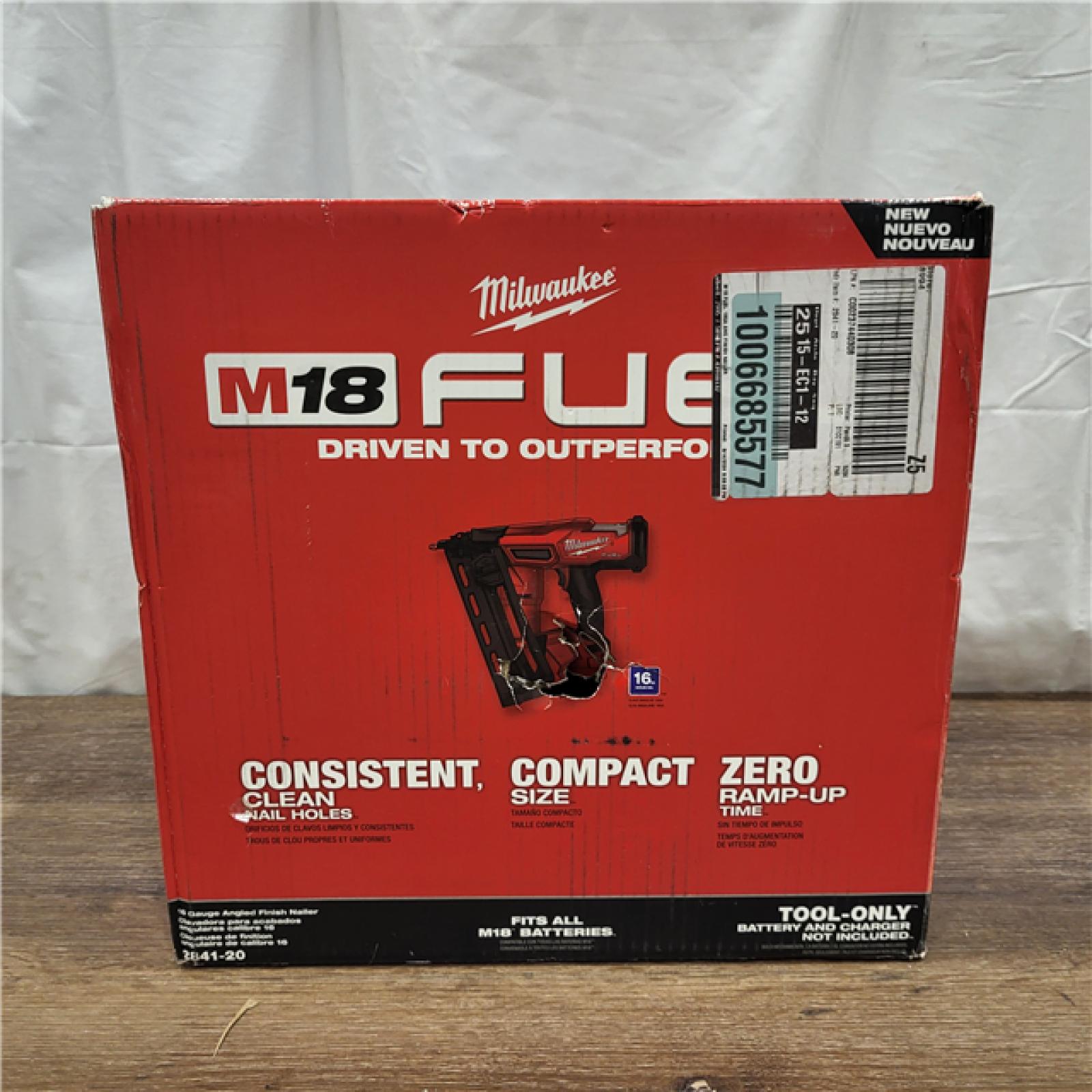 AS-IS Milwaukee 2841-20 18V Cordless Gen II 16 Gauge Angled Finish Nailer (Tool Only)