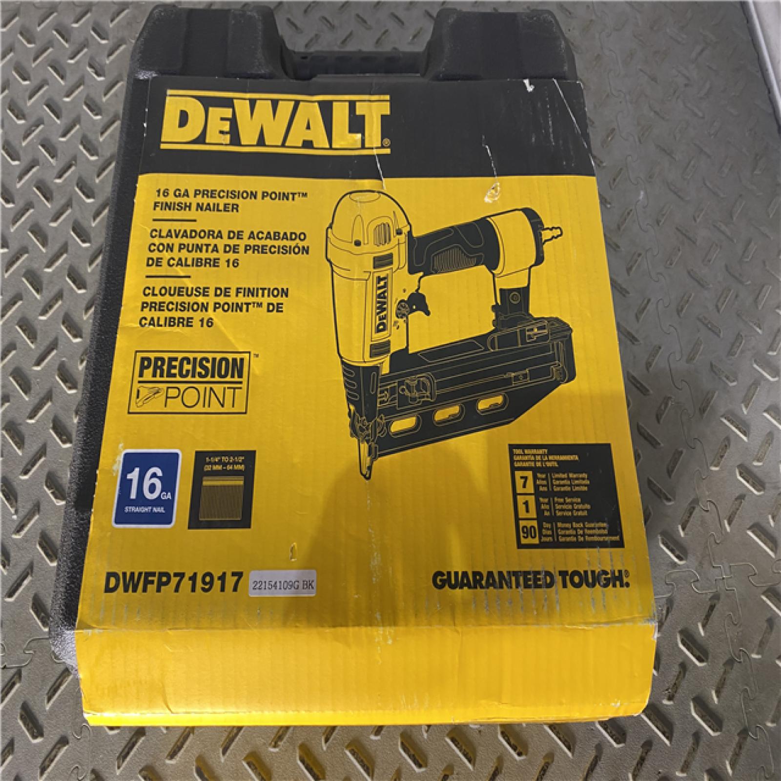 Houston location AS-IS Dewalt-DWFP71917 16 Gauge Precision Point Finish Nailer