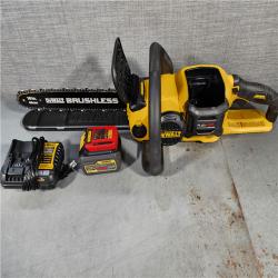 HOUSTON LOCATION - AS-IS DEWALT  FLEXVOLT 60V MAX 16in. Brushless Cordless Battery Powered Chainsaw Kit with (1) FLEXVOLT 2 Ah Battery & Charger