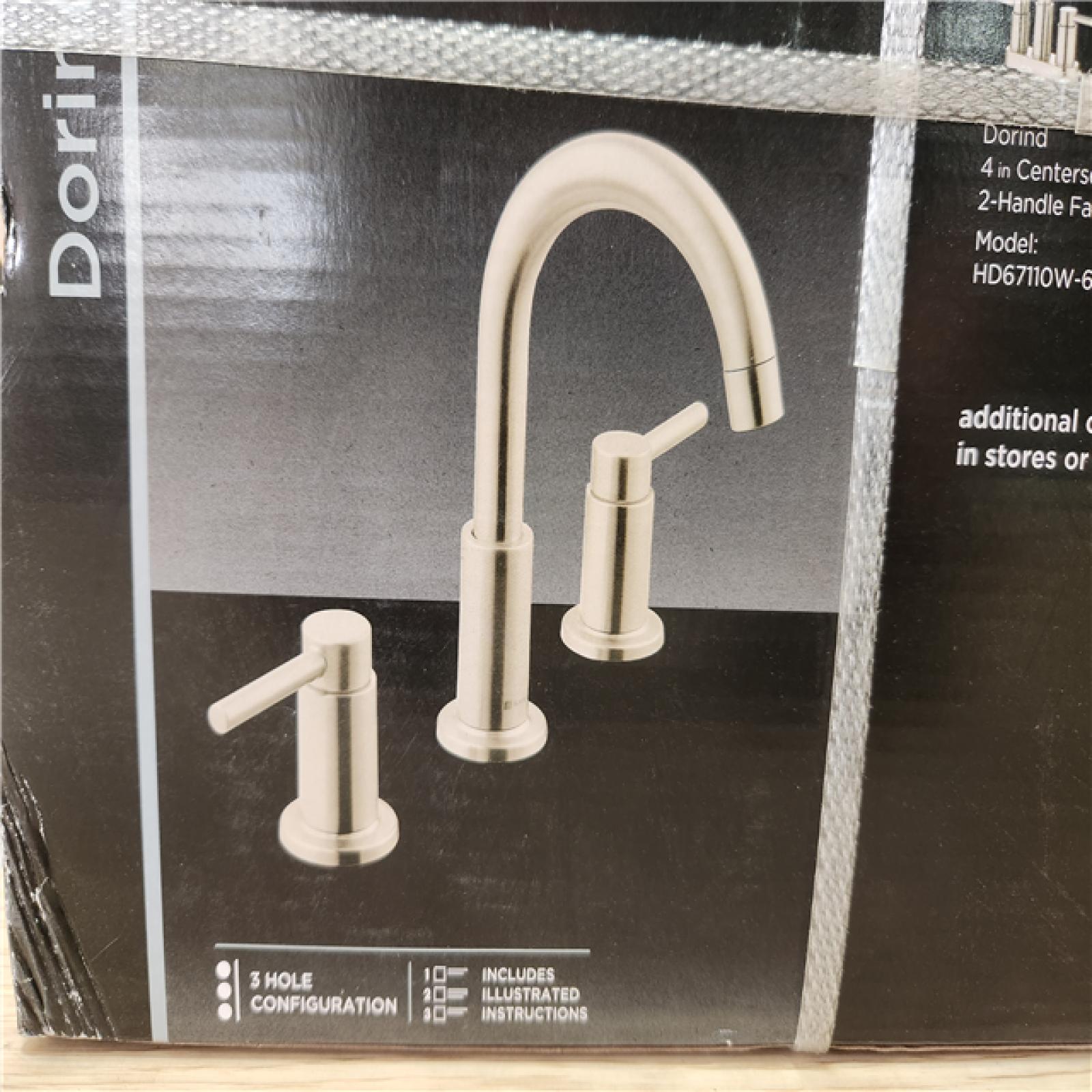 Phoenix Location Sealed Glacier Bay Dorind 8 in. Widespread Double-Handle High-Arc Bathroom Faucet in Brushed Nickel