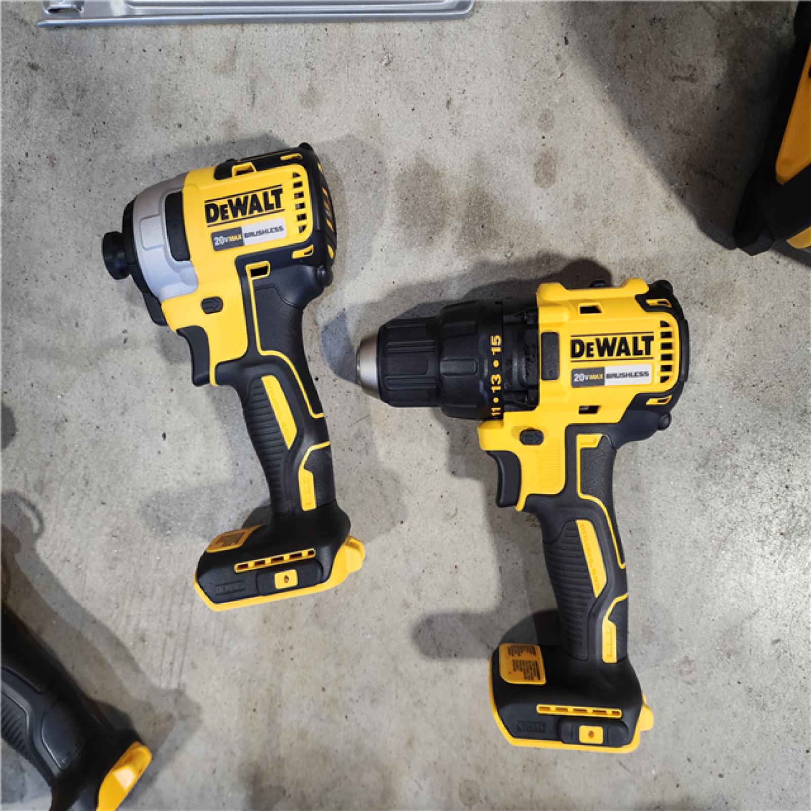 HOUSTON LOCATION - AS-IS (APPEARS LIKE NEW) DEWALT 20-Volt Max Lithium-Ion 10-Tool Cordless Combo Kit with Two 2.0 Ah Batteries, Charger and 2 Bags