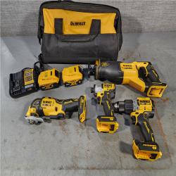 HOUSTON LOCATION - AS-IS DEWALT 20-Volt Maximum Lithium-Ion Cordless 4-Tool Combo Kit with (2) 4 Ah Batteries and Charger