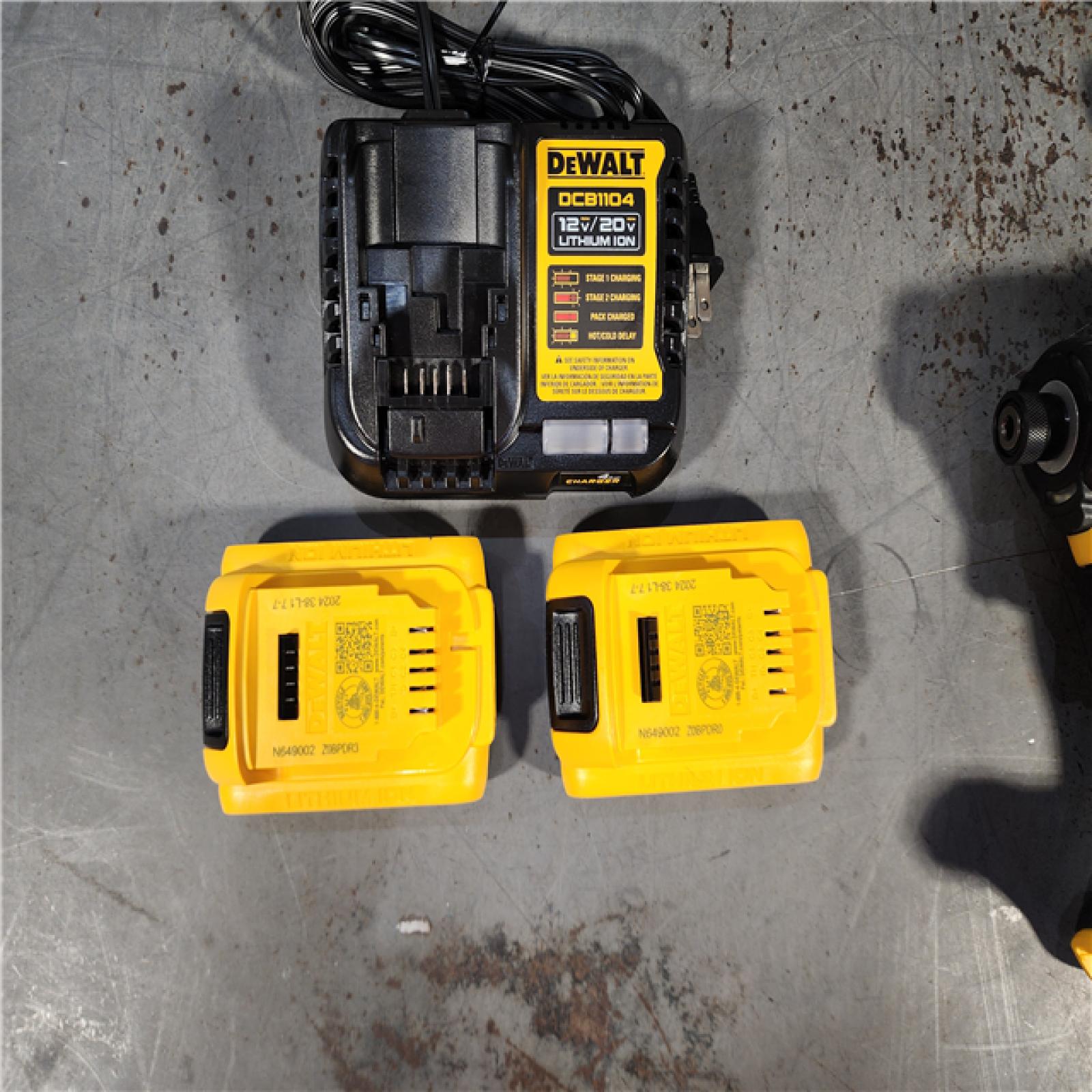 HOUSTON LOCATION - AS-IS DEWALT 4 TOOL COMBO KIT W/ (2) BATTERY & CHARGER