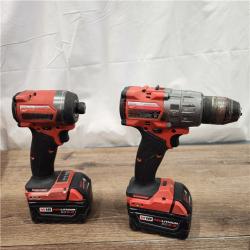 AS-IS Milwaukee M18 FUEL 18V Lithium-Ion Brushless Cordless Hammer Drill and Impact Driver Combo Kit (2-Tool) with 2 Batteries