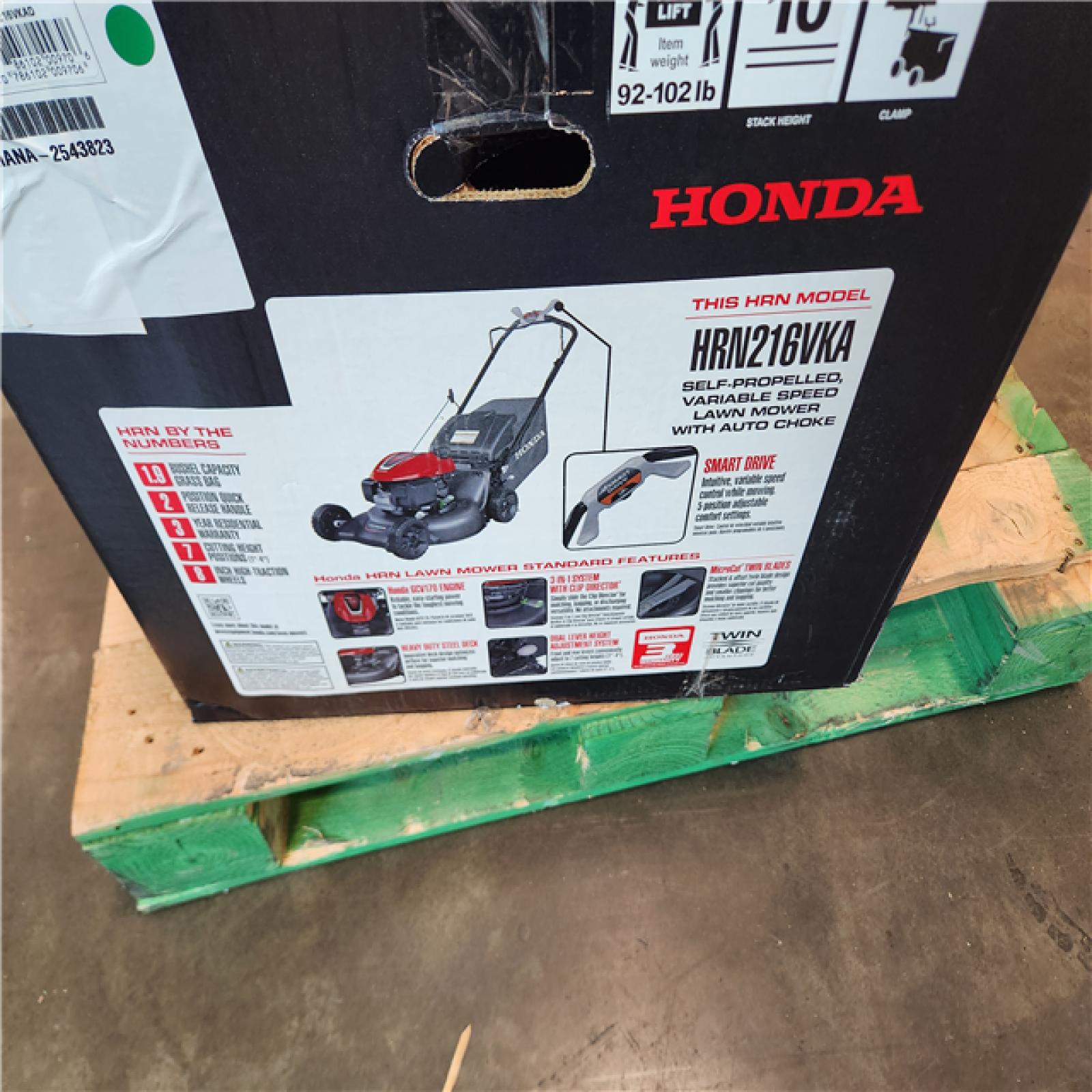 California AS-IS Honda Hrn Self Propelled Variable Speed Lawn Mower W/ Auto Choke