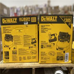 DALLAS LOCATION - NEW! DEWALT 6 Gal. 18-Gauge Brad Nailer and Heavy-Duty Pancake Electric Air Compressor Combo Kit PALLET -(4 UNITS)