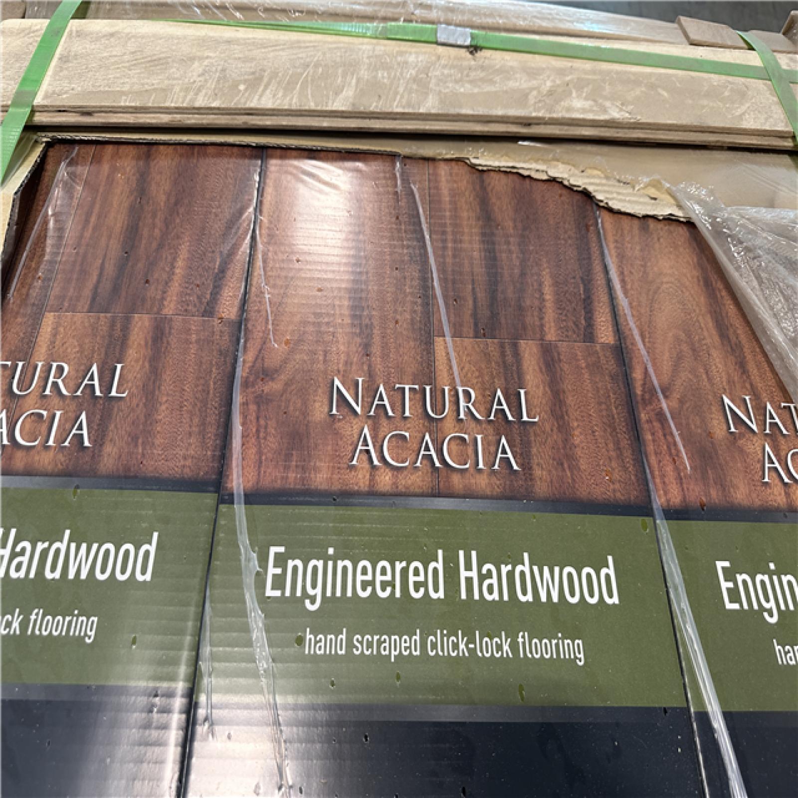 California AS-IS Home Legend Engineered Hardwood Hand scraped click-lock flooring (18 boxes)-Appears in Excellent Condition