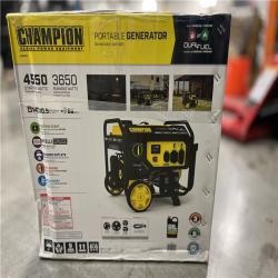 DALLAS LOCATION - Champion Power Equipment 4550/3650-Watt Electric Start Gas and Propane Dual Fuel Powered RV Ready Portable Generator