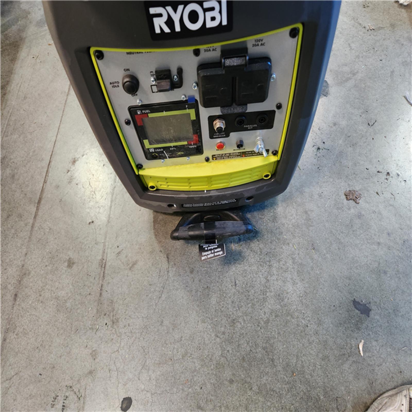 California AS-IS Ryobi 2 300-Watt Recoil Start Bluetooth Super Quiet Gasoline Powered Digital Inverter Generator with CO Shutdown Sensor