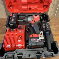 AS-IS Milwaukee  Hammer Drill Driver Kit with Batteries  Charger & Tool Case