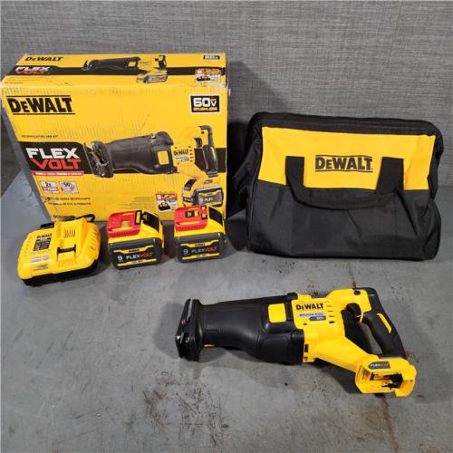 HOUSTON LOCATION - AS-IS (APPEARS LIKE NEW) DEWALT FLEXVOLT 60-Volt MAX Cordless Brushless Reciprocating Saw with (2) FLEXVOLT 9.0Ah Batteries