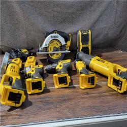 CALIFORNIA AS-IS DEWALT 7-TOOL COMBO KIT(BATTERIES AND CHARGER INCLUDED)