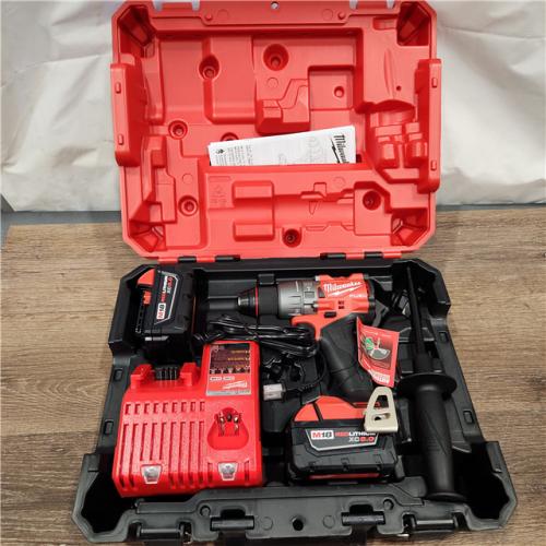 AS-IS Milwaukee 2904-22 Hammer Drill Driver Kit with Batteries  Charger & Tool Case  Red