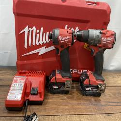 AS-IS MILWAUKEE M18 FUEL 18V Lithium-Ion Brushless Cordless Hammer Drill and Impact Driver Combo Kit (2-Tool)