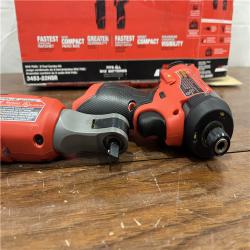 AS-IS Milwaukee 3453-22HSR M12 FUEL 12V Lithium-Ion Cordless 3/8 in. Ratchet and 1/4 in. Impact Driver Kit