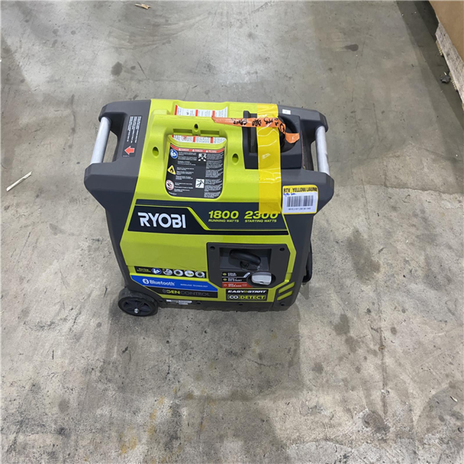 Houston location AS-IS RYOBI 2,300-Watt Recoil Start Bluetooth Super Quiet Gasoline Powered Digital Inverter Generator with CO Shutdown Sensor