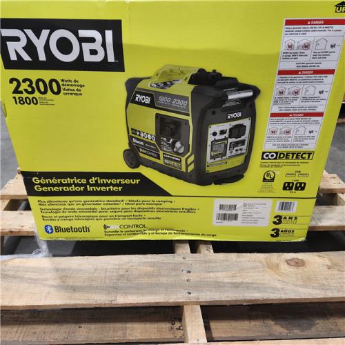 Dallas Location - As-Is RYOBI 2,300-Watt Bluetooth Gasoline  Inverter Generator